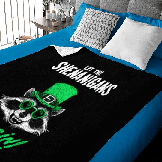 Let The Shenanigans Begin! Raccoon Irish Baby Blankets