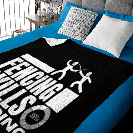 Fencing Skills Loading Funny Fencer Baby Blankets