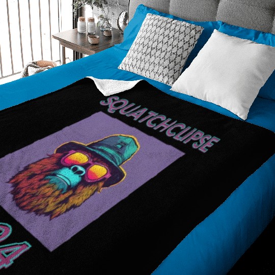 Just a Sasquatch enjoying the eclipse! Baby Blankets