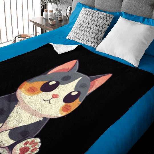 Super Cute Kawaii Cat Baby Blankets