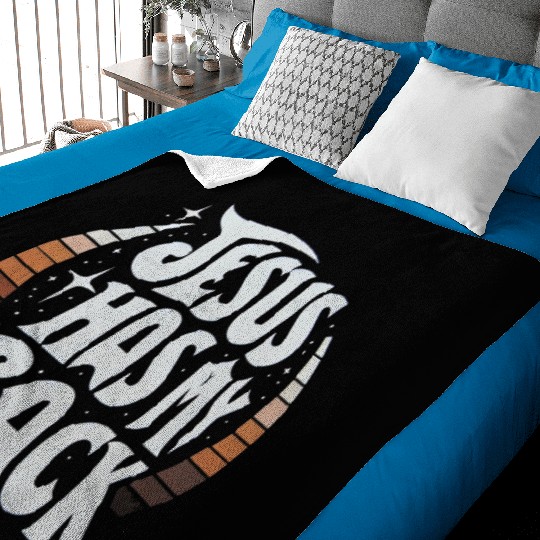 Jesus Has My Back 23 Baby Blankets