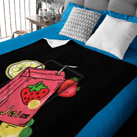 Strawberry Juice Baby Blankets