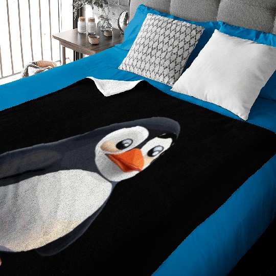 Cute cartoon penguin Baby Blankets