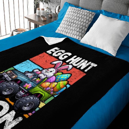 EGG HUNT IS ON EASTER Baby Blankets