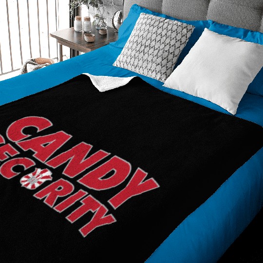 Candy Security Mom Dad Matching Birthday Costume Baby Blankets