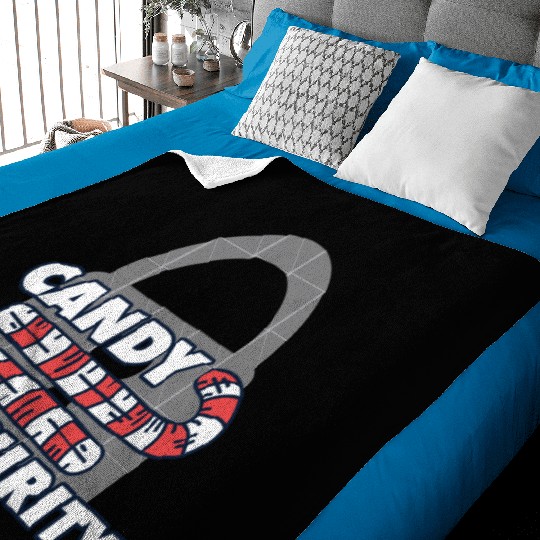 Candy Security Mom Dad Matching Birthday Costume Baby Blankets