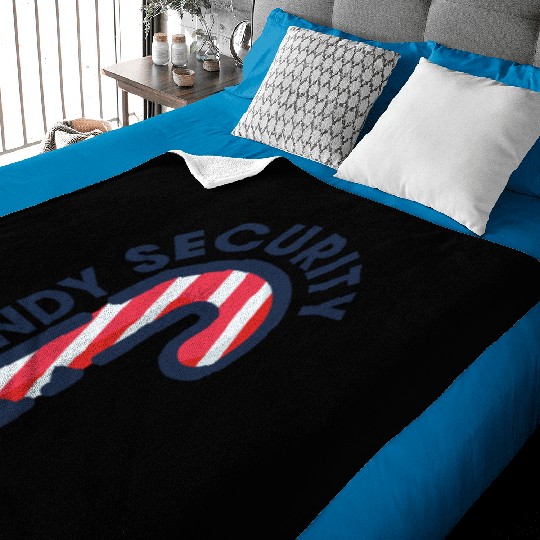 Candy Security Mom Dad Matching Birthday Costume Baby Blankets