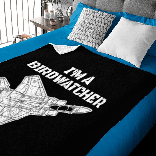 I'm A Bird Watcher F-15 Eagle Military Fighter F15 Baby Blankets