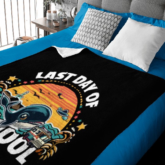 Last Day Of School Teacher Student Baby Blankets