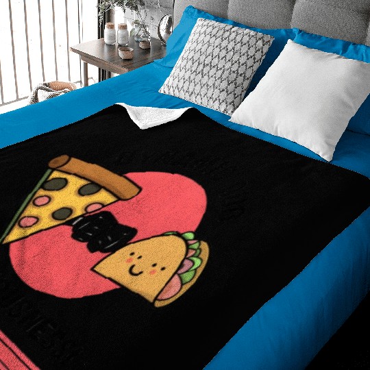 Pizza Taco Fist Bump: Dynamic Duo of Deliciousness Baby Blankets