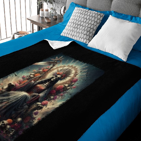La Santa Muerte Saint Death Baby Blankets