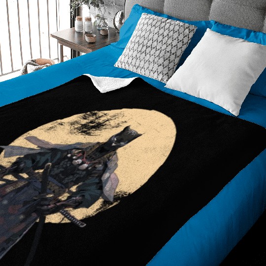 Anime Panther Warrior Samurai katana Baby Blankets