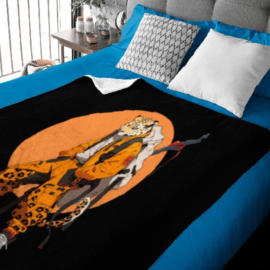 Ninja Samurai Katana Sword Cheetah Manga Baby Blankets