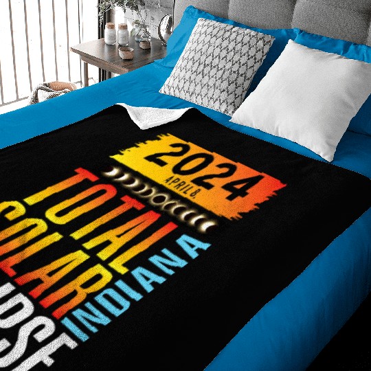 2024 April 8 Total Solar Eclipse INDIANA Baby Blankets