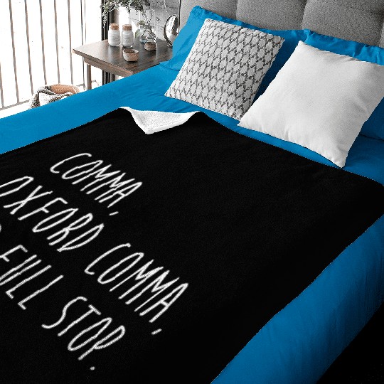 Comm Oxford comma For grammar students & teachers Baby Blankets