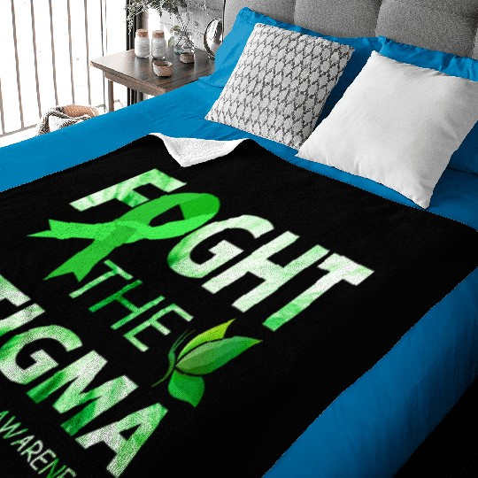Fight The Stigma Mental Health Awareness Green Baby Blankets