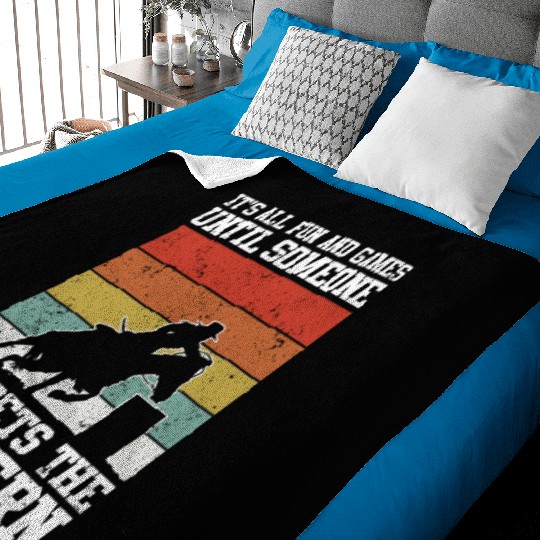 Fun And Games Funny Barrel Racing Baby Blankets