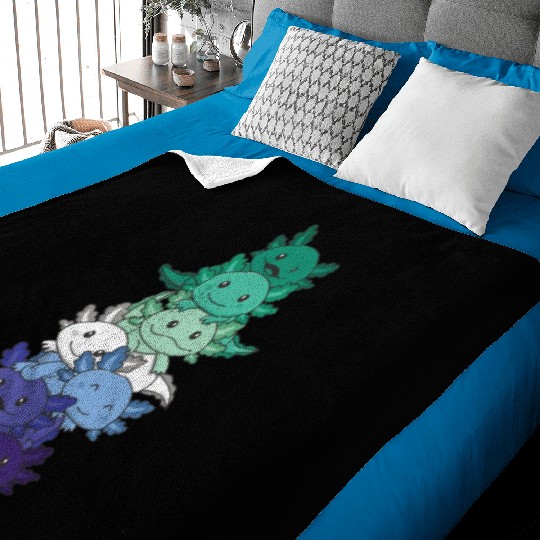 Gay Flag Gay Pride Lgbtq Axolotl Baby Blankets