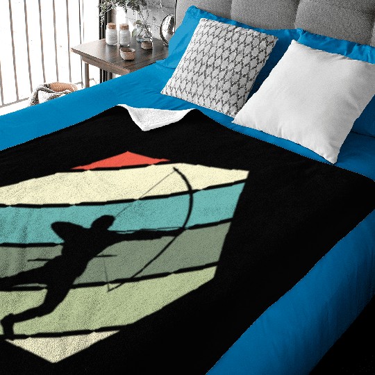 Retro Archer Archery Baby Blankets