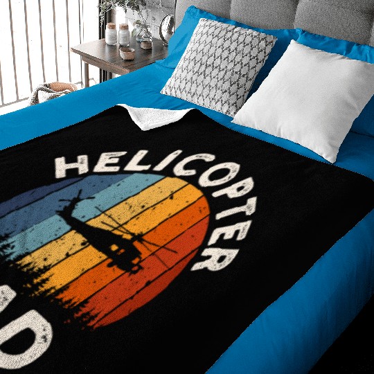 Helicopter Dad Sunset Father Love Baby Blankets