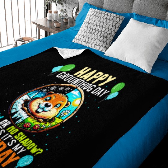 Groundhog Baby Blankets, Shadow Or No Shadow Yes It's My
