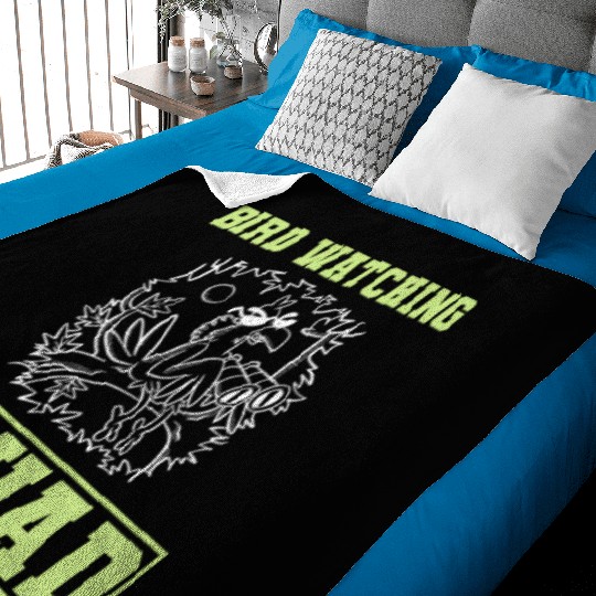 Funny Bird Watcher Ornithologist Baby Blankets