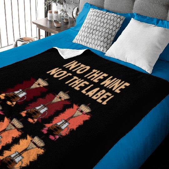 Funny Wine Lover Drinking Champagne Baby Blankets