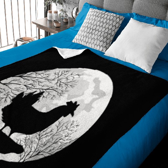 MOON CHICKEN DESIGN Baby Blankets