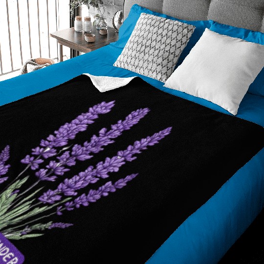 Lavender - Pot Label Baby Blankets