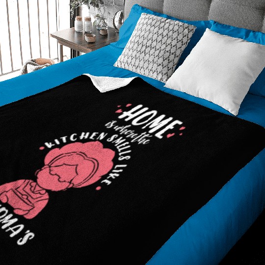 Grandma Kitchen Cooking Home Food Nostalgia Baby Blankets