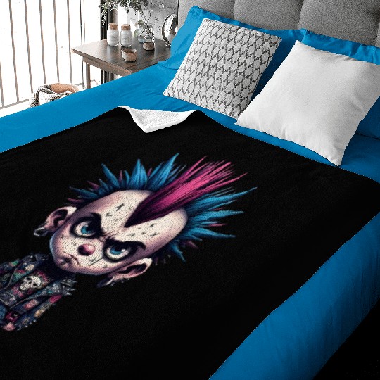 Punk Rocker Kid Baby Blankets