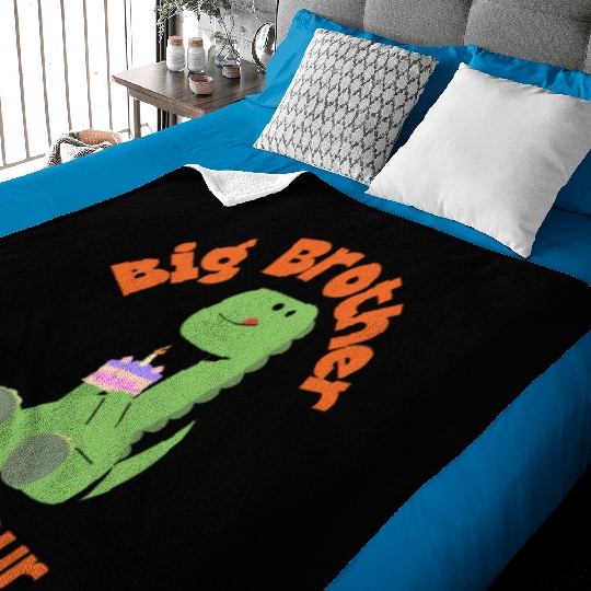Big Brother Dinosaur Baby Blankets
