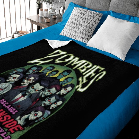 Zombies, because dead inside is a lifestyle! Baby Blankets