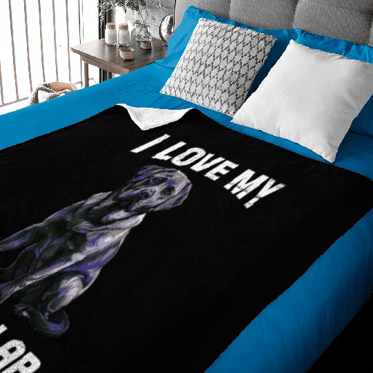 Labrador Lover I LOVE MY BLACK LAB Black Baby Blankets