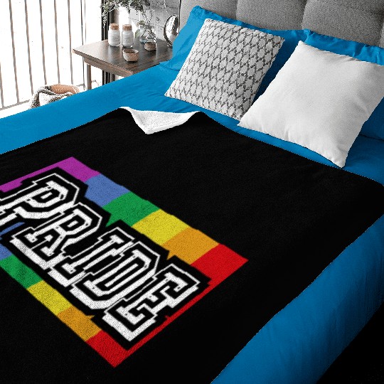 PRIDE w/ Vertical Rainbow Baby Blankets