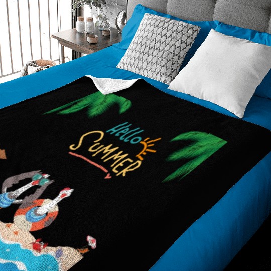 beach lobster Baby Blankets