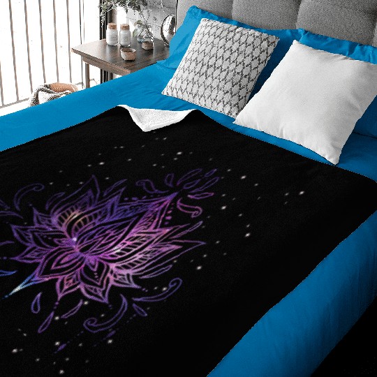 Celestial Flower Radiant Lotus Bloom Baby Blankets