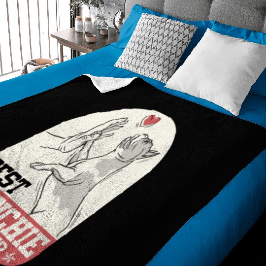 French Bulldog Best Frenchie Dad Ever Frenchie Baby Blankets