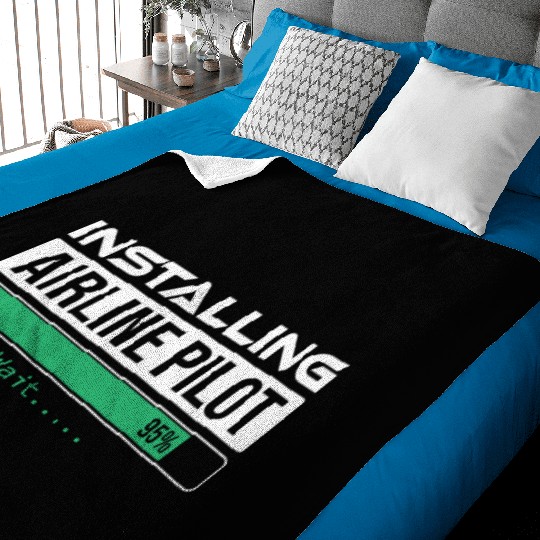 Installing Airline Pilot please wait Fynny Baby Blankets