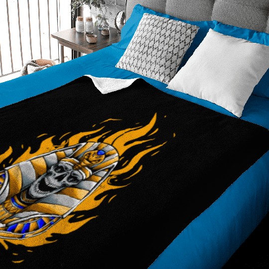 Skull Anubis Baby Blankets