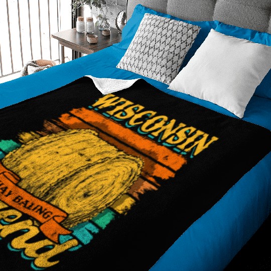 Hay Bale Farming Wisconsin Hay Baling Legend Baby Blankets