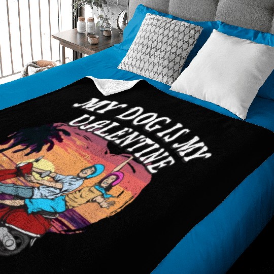 My Dog Is My Valentine Funny Valentines Day Humor Baby Blankets