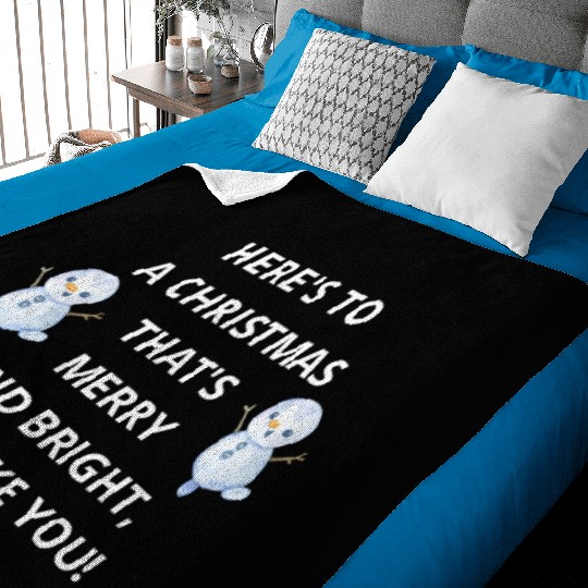 Merry and Bright Christmas Wishes, Just Like You! Baby Blankets