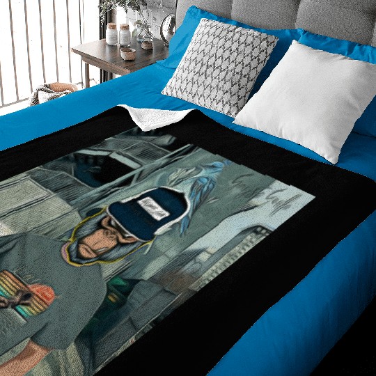 Gangsta Gorilla-Silverback Swanson Gorilla Wear Baby Blankets