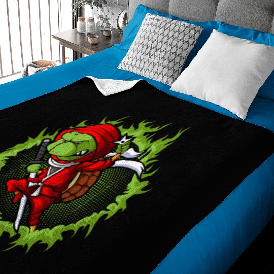 The Fighter Ninja Turtle Baby Blankets
