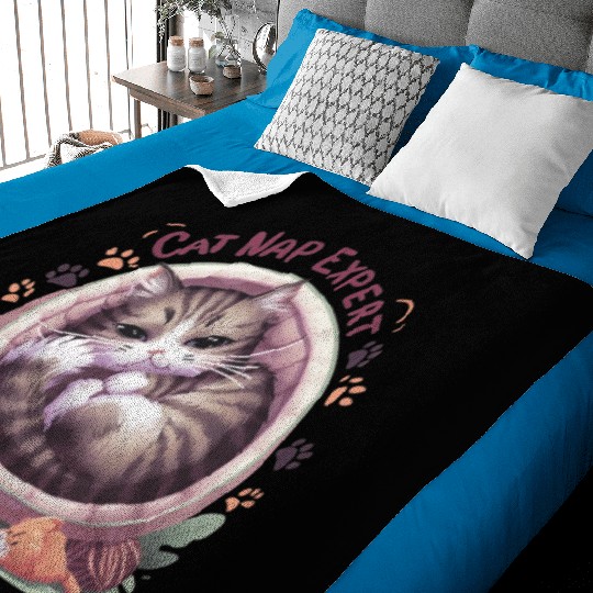 Cat Nap Expert - Funny Cat Outfit! Baby Blankets