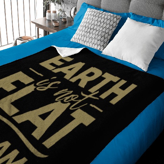 Flat Earth Satire Ironic Jokes Baby Blankets