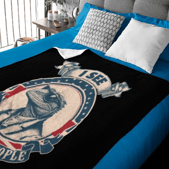 I see lizard people vintage Baby Blankets