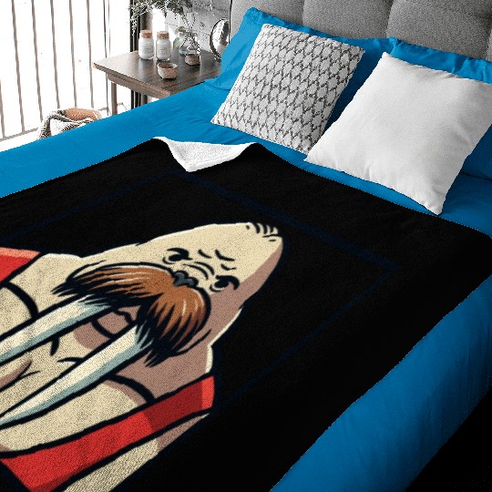 Walrus Wrestler Baby Blankets