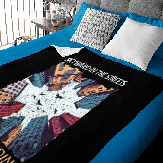 Urban Birdwatching Skyward In Streets Urban Birdin Baby Blankets